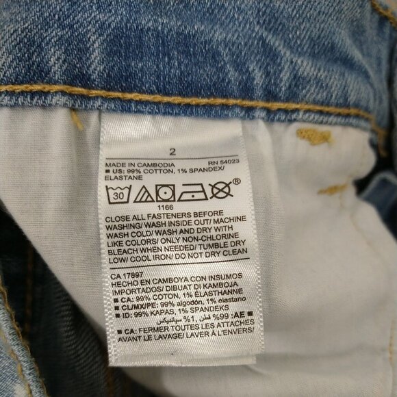 Old Navy Cut Off Boyfriend Bleach Spatter Denim Jean Booty Shorts Women Size 2 - Picture 4 of 5